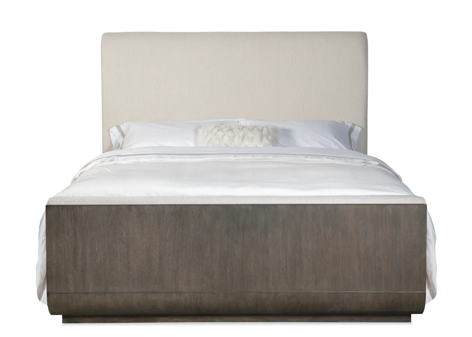 Modern Mood King Brown Upholstered Panel Bed