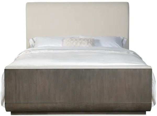 Modern Mood King Brown Upholstered Panel Bed