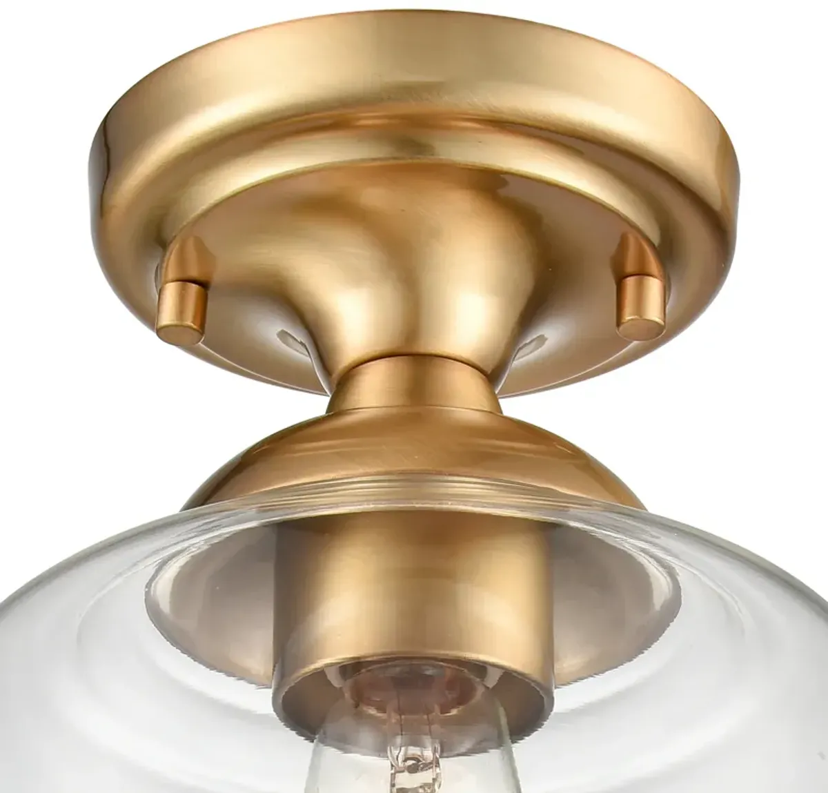 Agnes Brass Semi Flush Mount