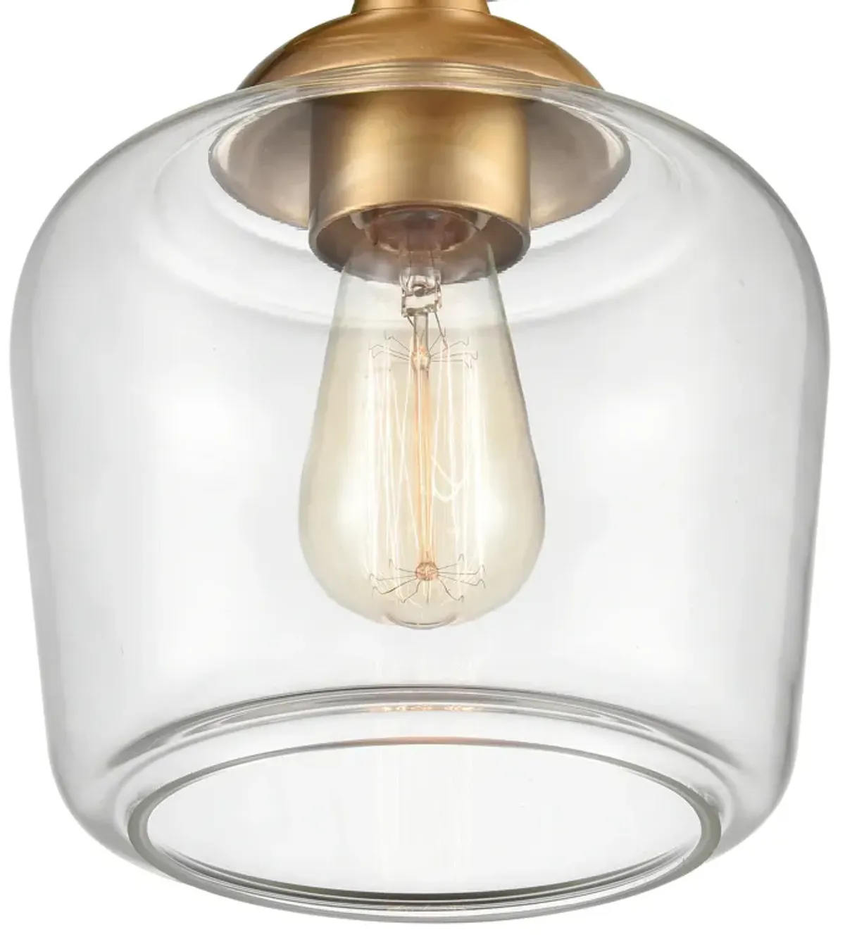 Agnes Brass Semi Flush Mount