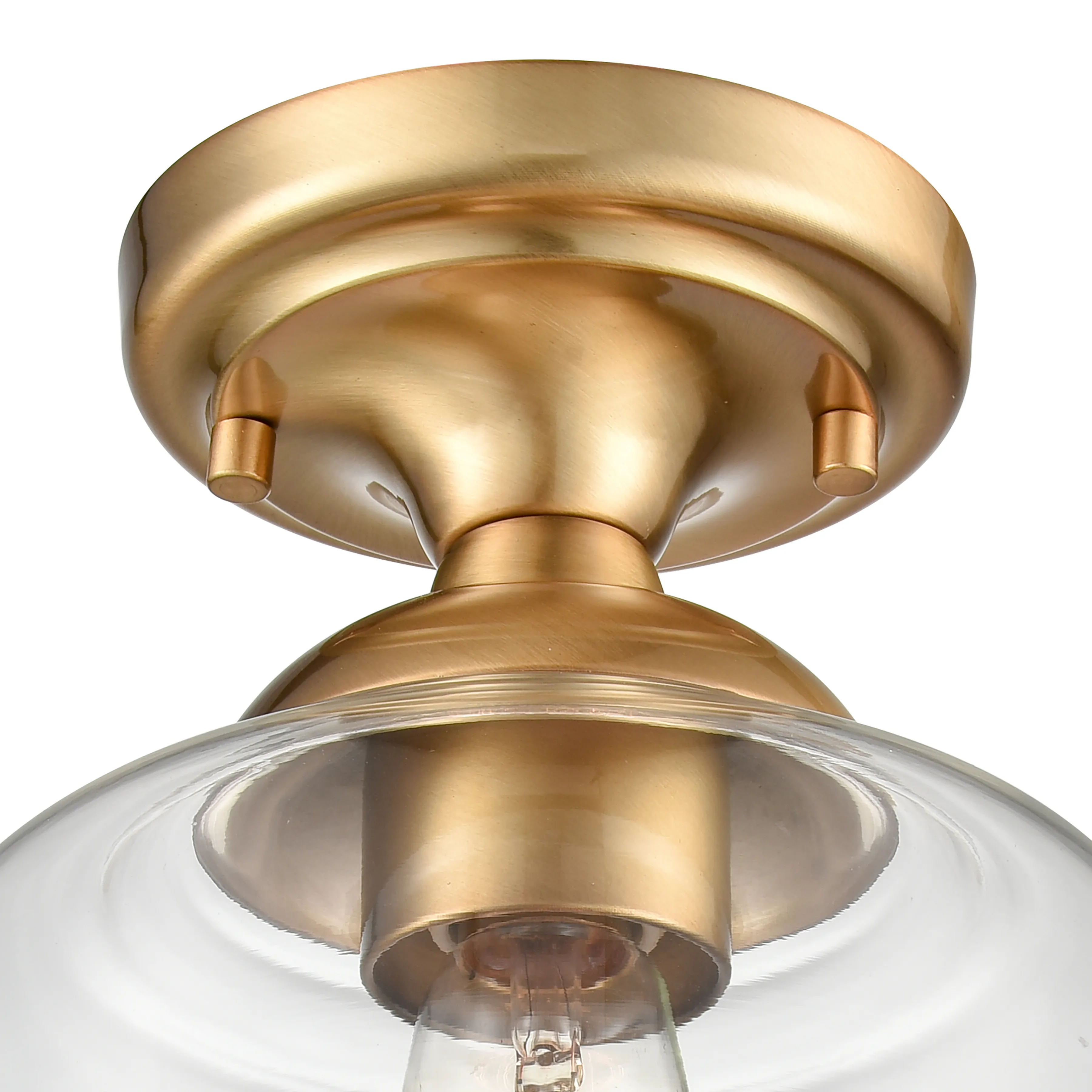 Agnes Brass Semi Flush Mount