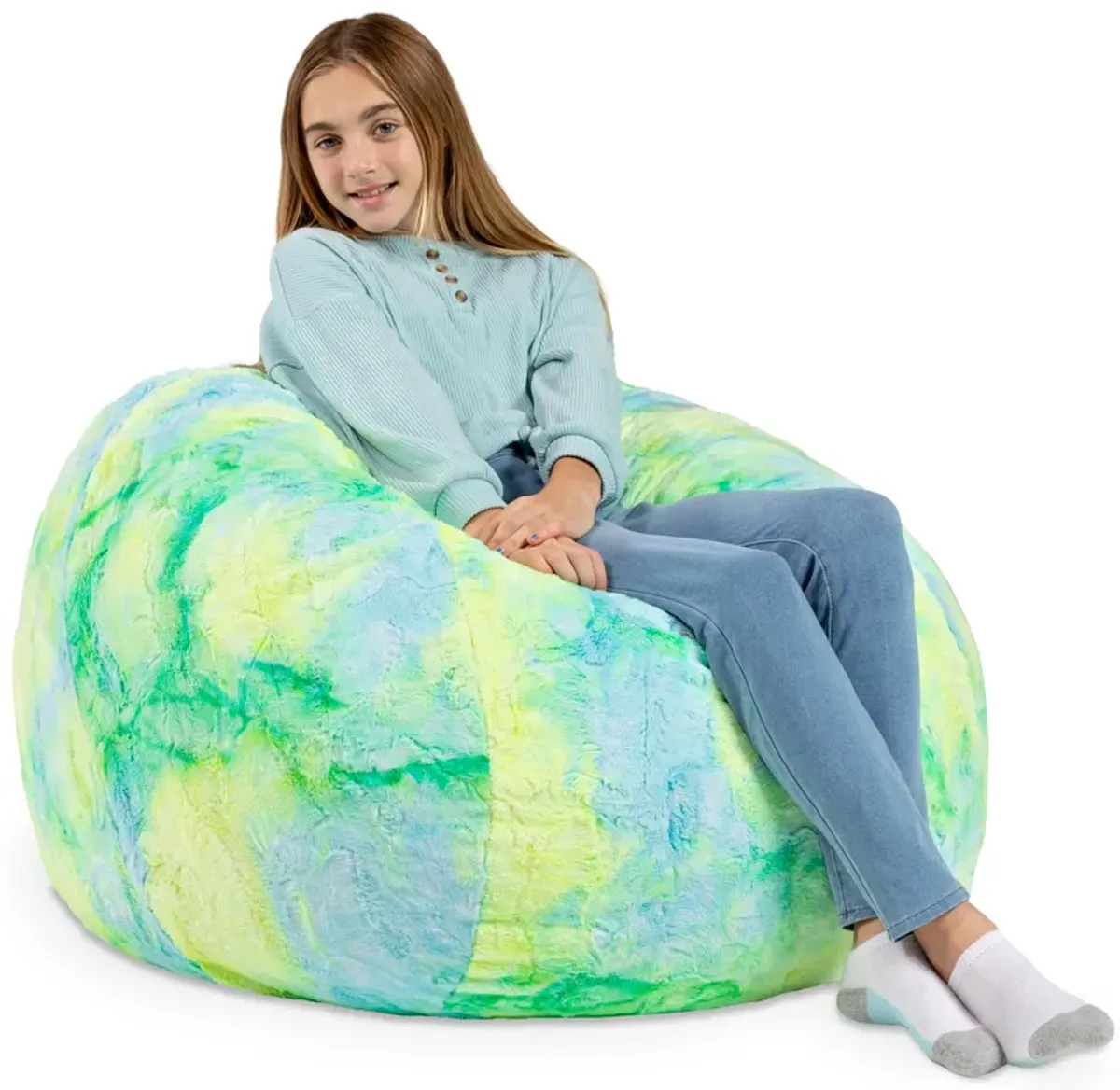 Jaxx Saxx 3 Foot Bean Bag Chair - Faux Fur