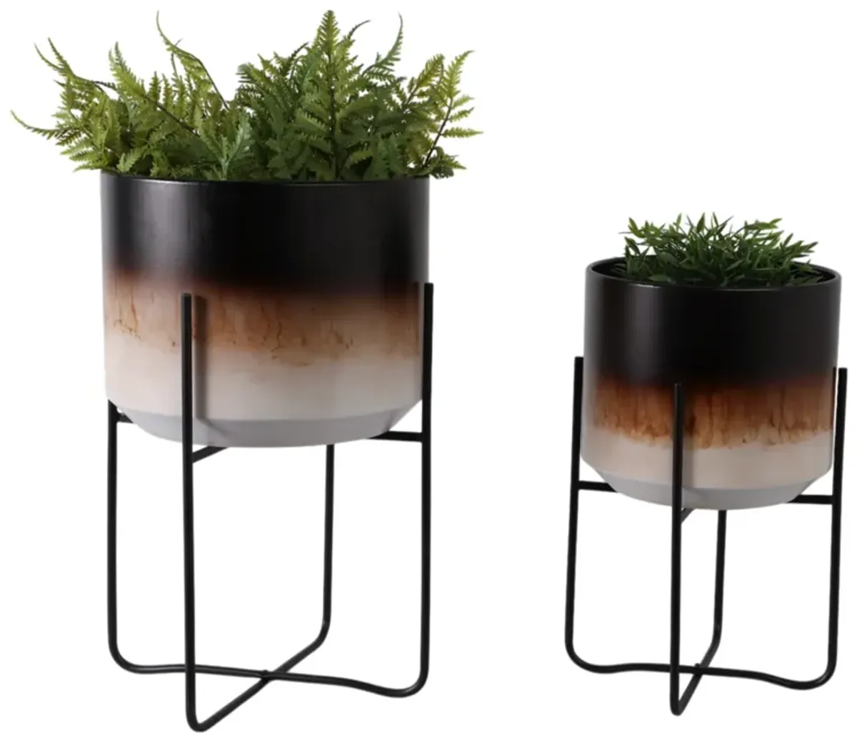 Brown Ombre Planters (Set of 2)