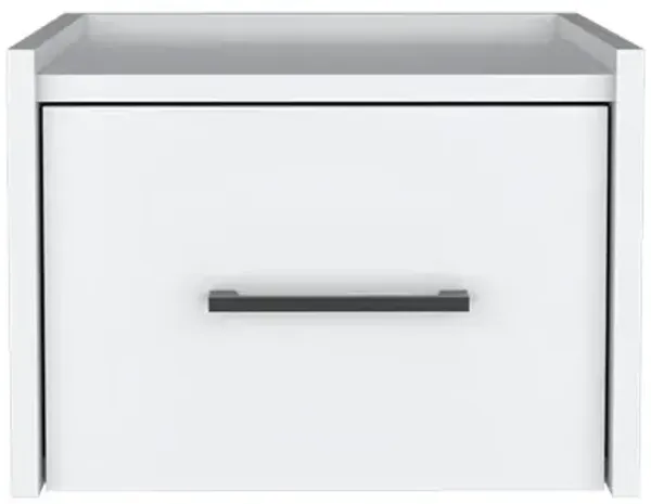 Floating Nightstand Calion, Bedroom, White