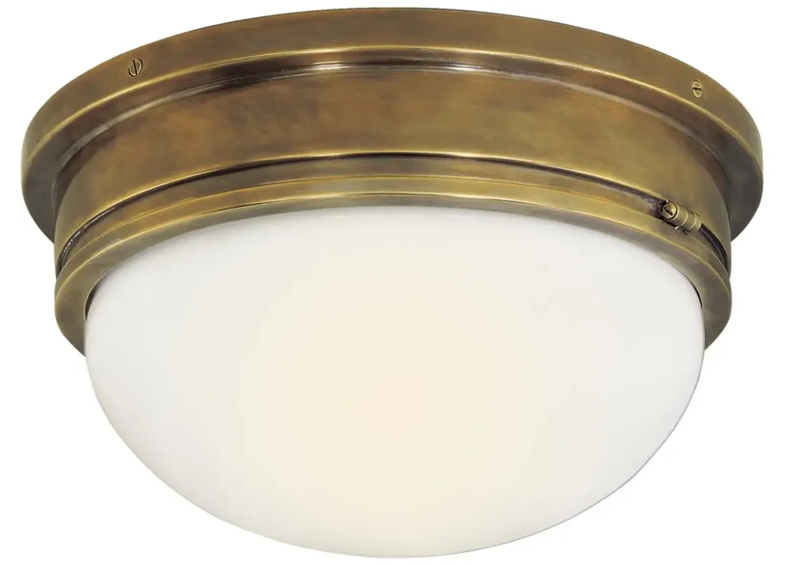 Marine Large Flush Mount in Antique Brass