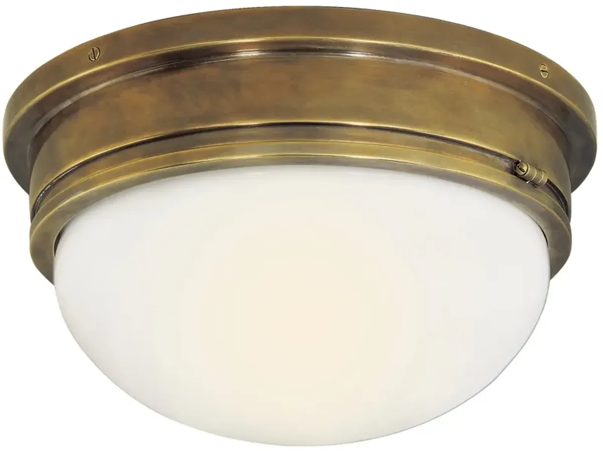 Marine Large Flush Mount in Antique Brass