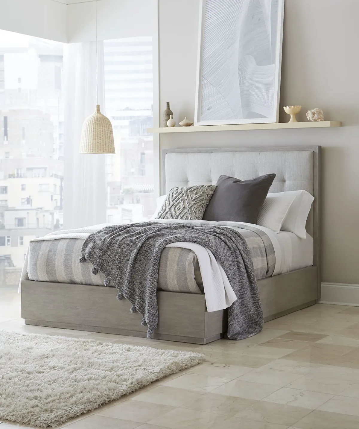 Oxford Upholstered Queen Platform Bed