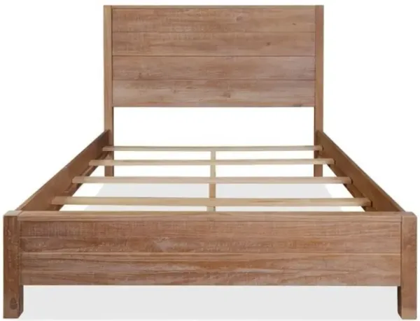 Hivvago FarmHome Rustic Solid Pine Platform Bed in Queen Size