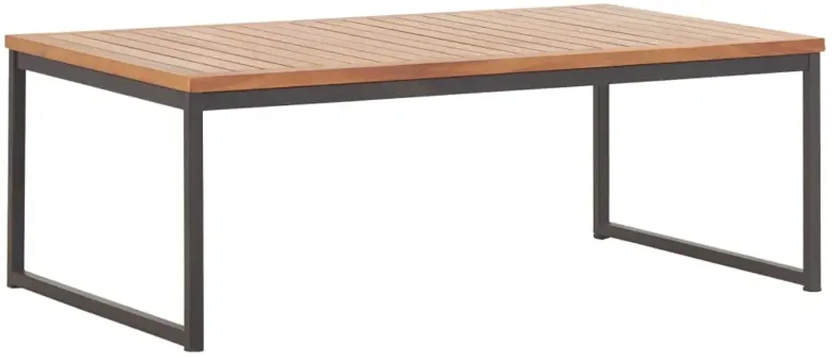 vidaXL Coffee Table 39.4x23.6x14.1 Solid Acacia Wood and Steel