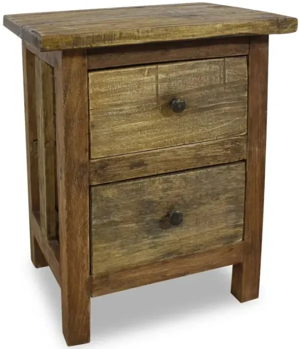 Nightstand Brown Solid Mahogany Wood 15.7x11.8x20.1 in