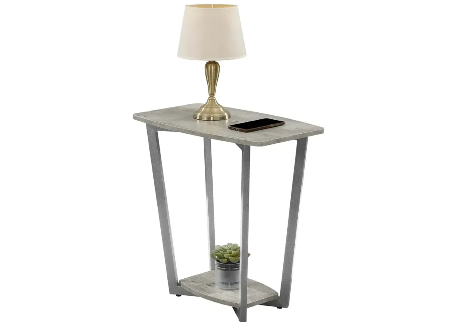 Graystone End Table with Shelf