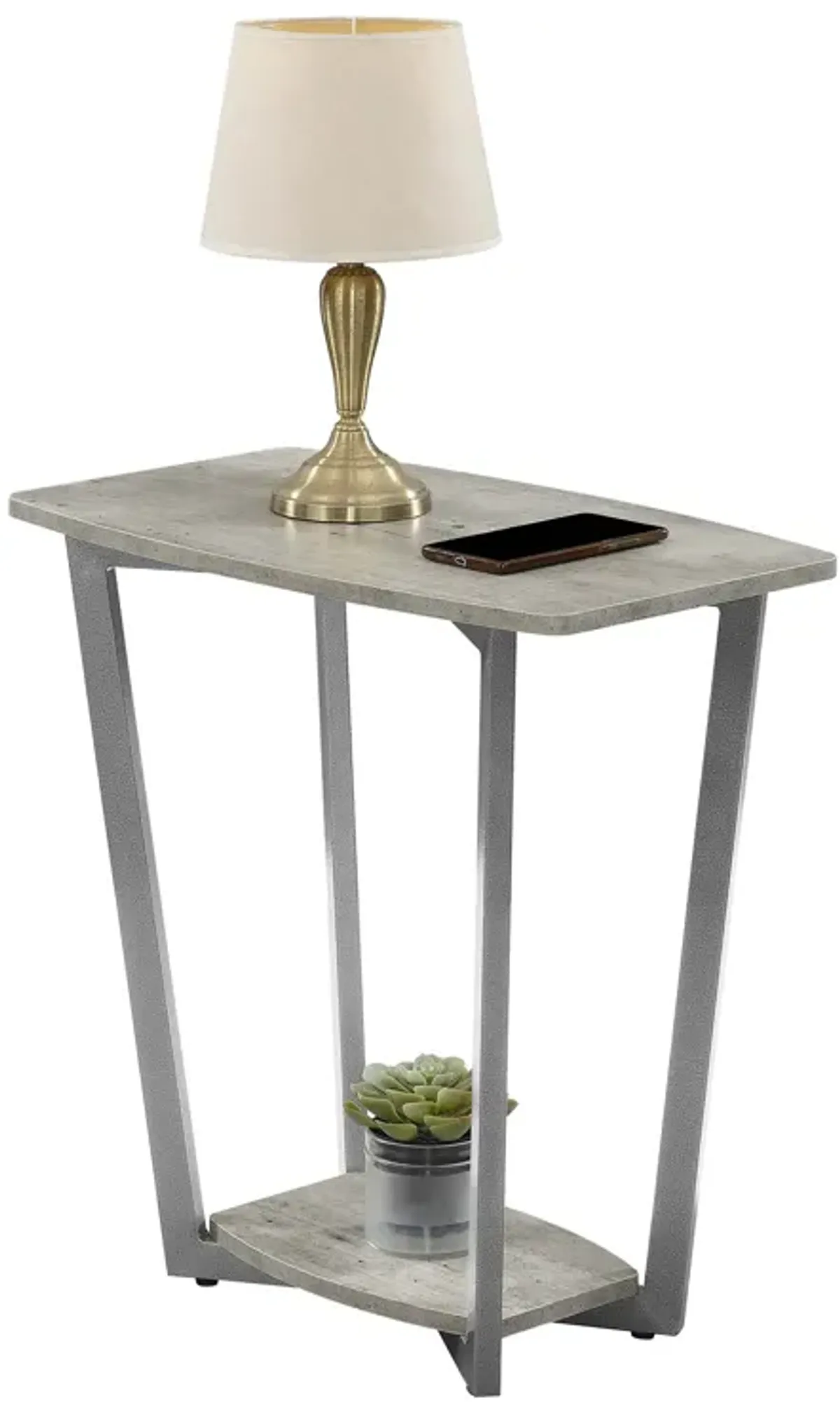 Graystone End Table with Shelf