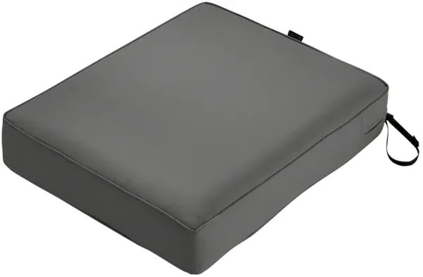 Classic Accessories Montlake FadeSafe Water-Resistant 21 x 19 x 5 Inch Outdoor Chair Cushion, Light Charcoal Grey, Outdoor Chair Cushions, Patio Chair Cushions, Patio Cushions