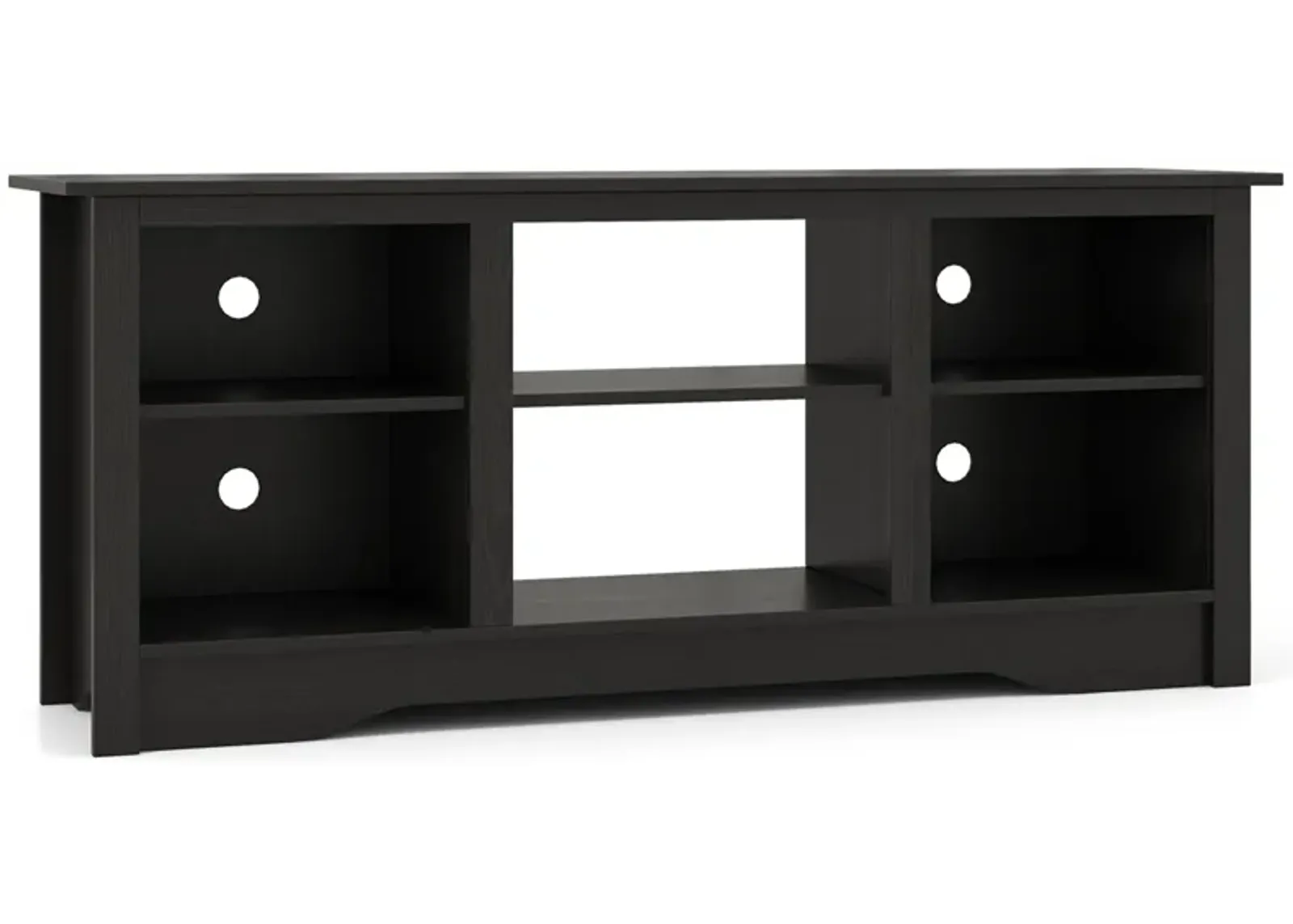 TV Stand for up to 65 Inch Flat Screen TVs with Adjustable Shelves for 18 Inch Electric Fireplace