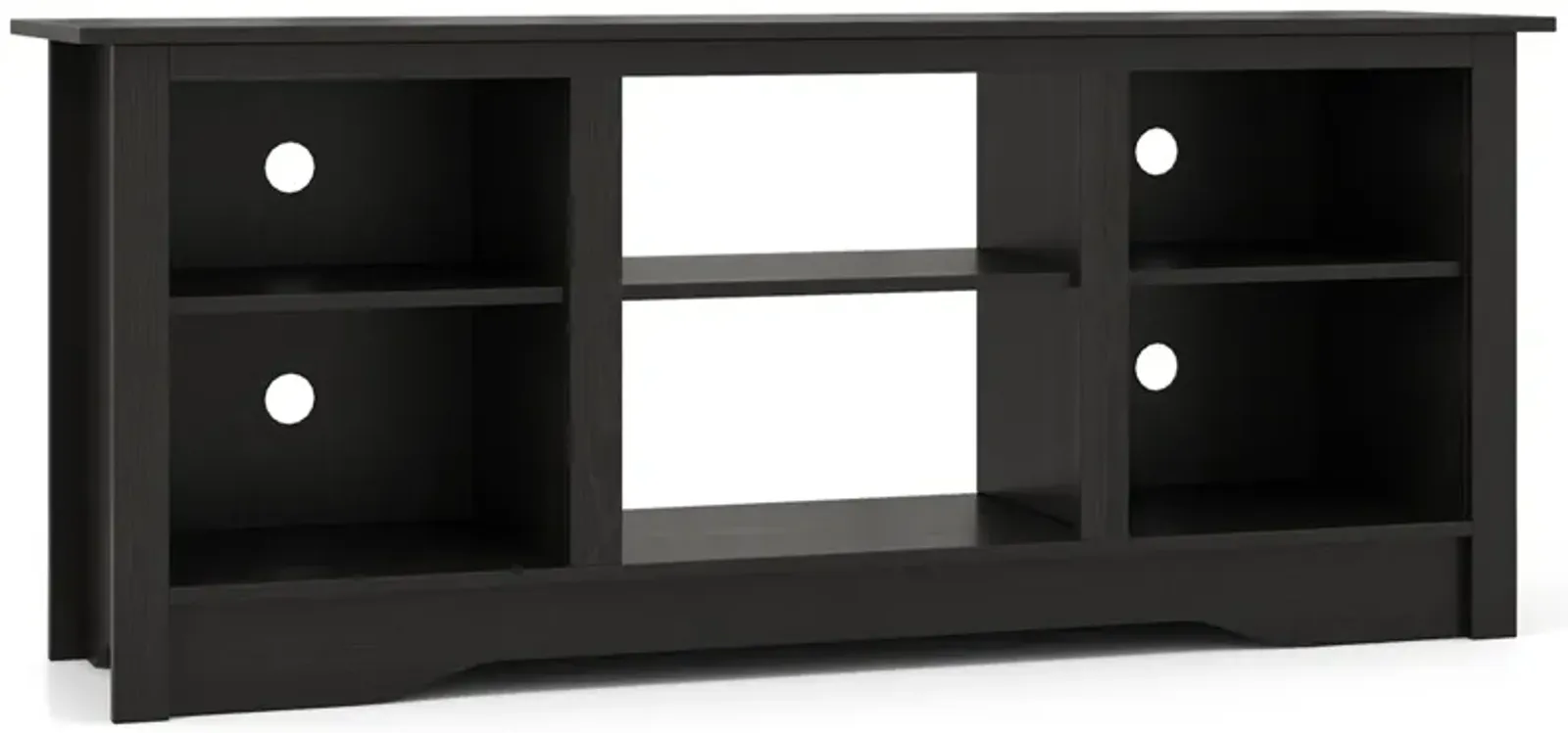 TV Stand for up to 65 Inch Flat Screen TVs with Adjustable Shelves for 18 Inch Electric Fireplace