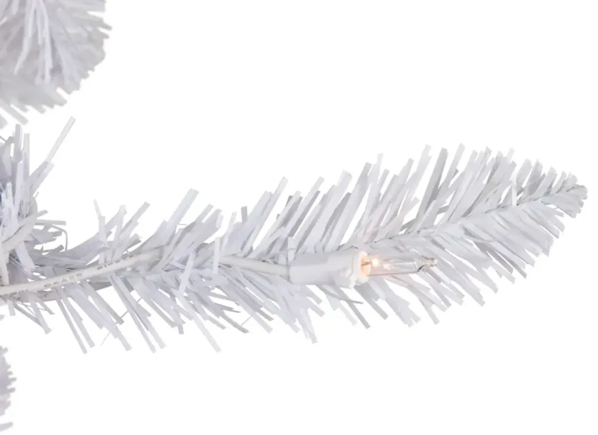 9' Pre-Lit Rapids White Pine Pencil Artificial Christmas Tree  Clear Lights