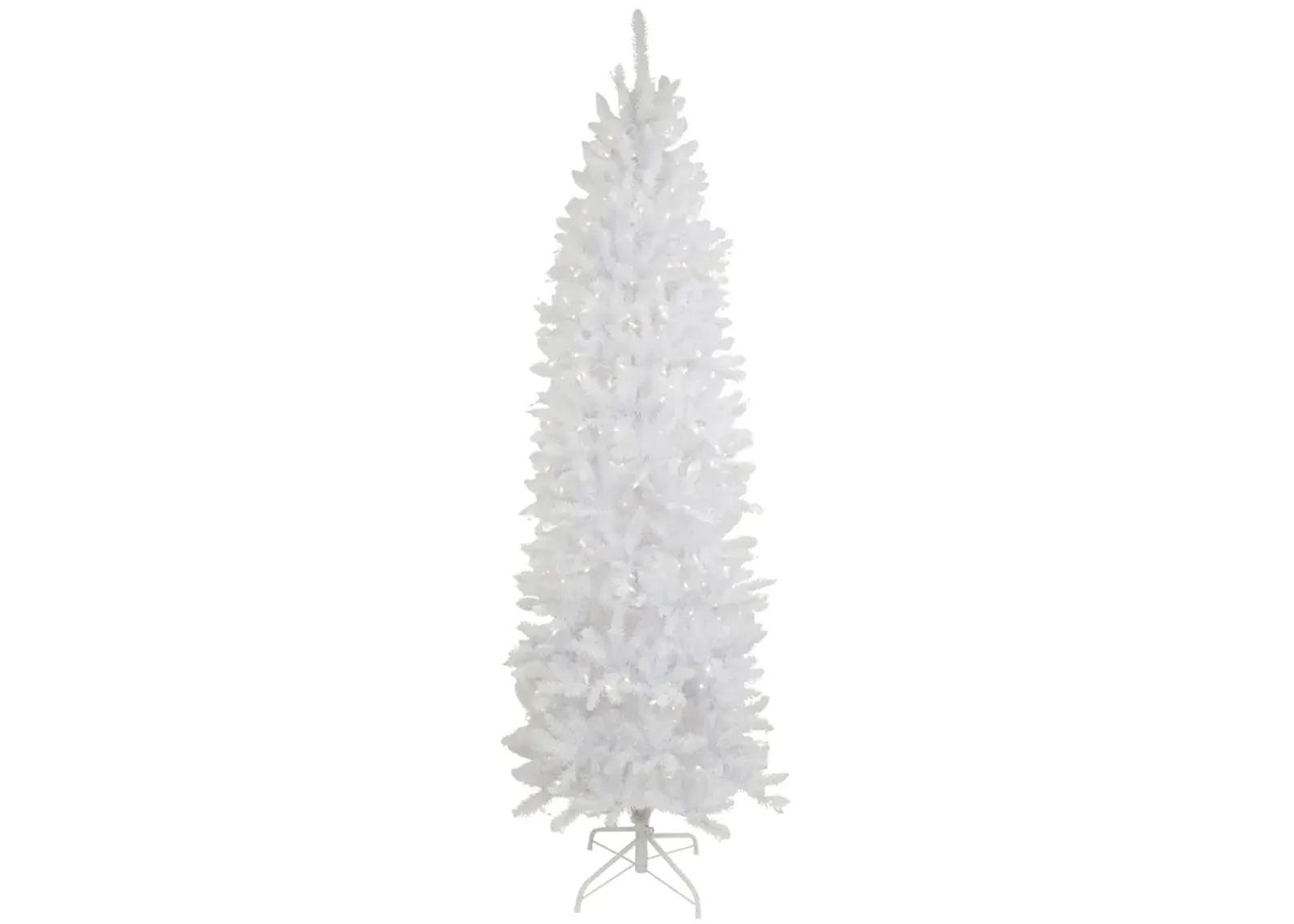 9' Pre-Lit Rapids White Pine Pencil Artificial Christmas Tree  Clear Lights