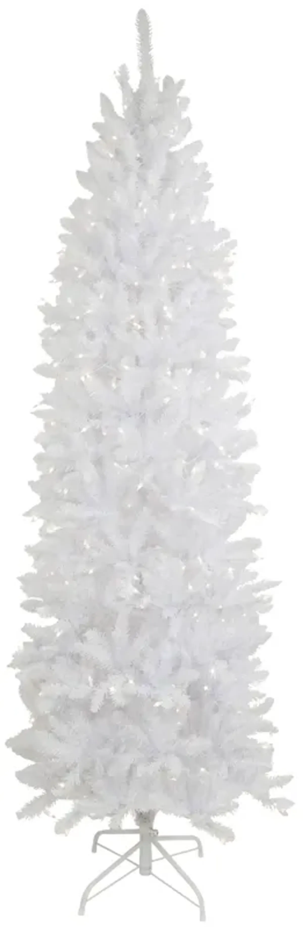 9' Pre-Lit Rapids White Pine Pencil Artificial Christmas Tree  Clear Lights