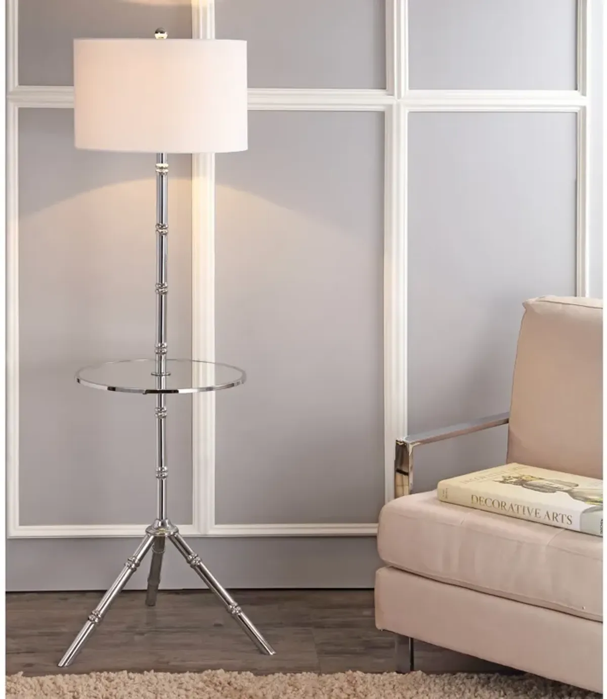 Hall Metal LED End Table Floor Lamp