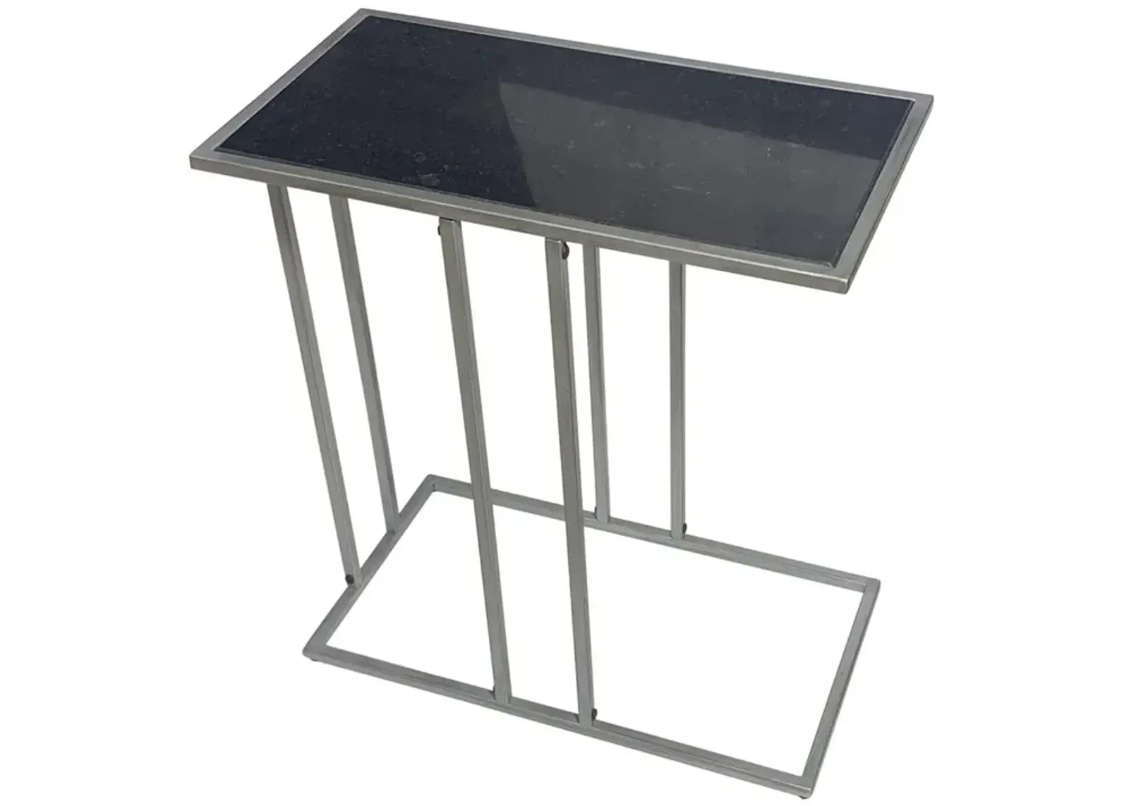 Carolina Living Serena End Table - Black Marble - Industrial