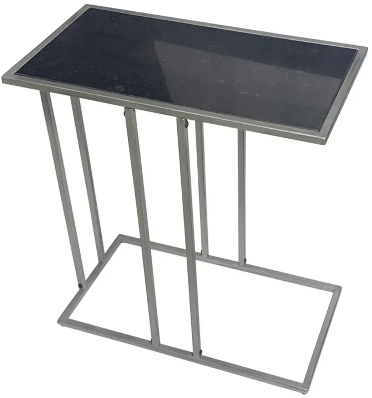 Carolina Living Serena End Table - Black Marble - Industrial