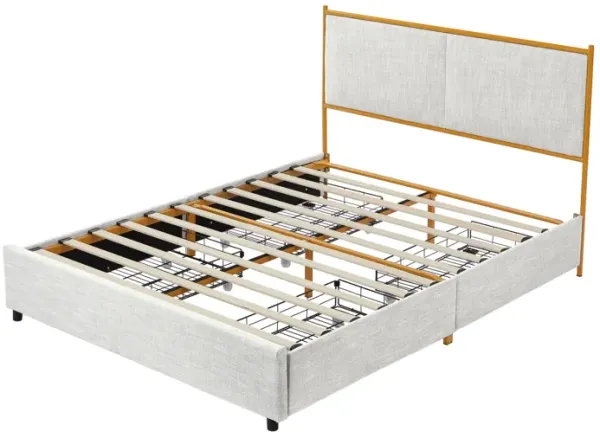 Elegant and Functional Full Size Bed with Storage