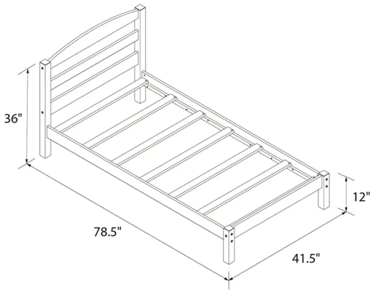 DHP Braylon Twin Bed, Black