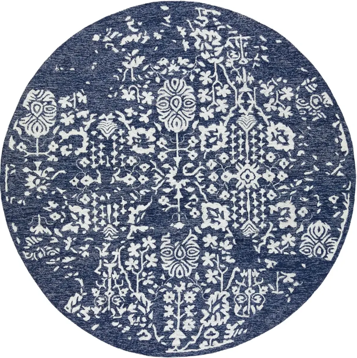 Granada GND-2311 8' Round Blue Rug