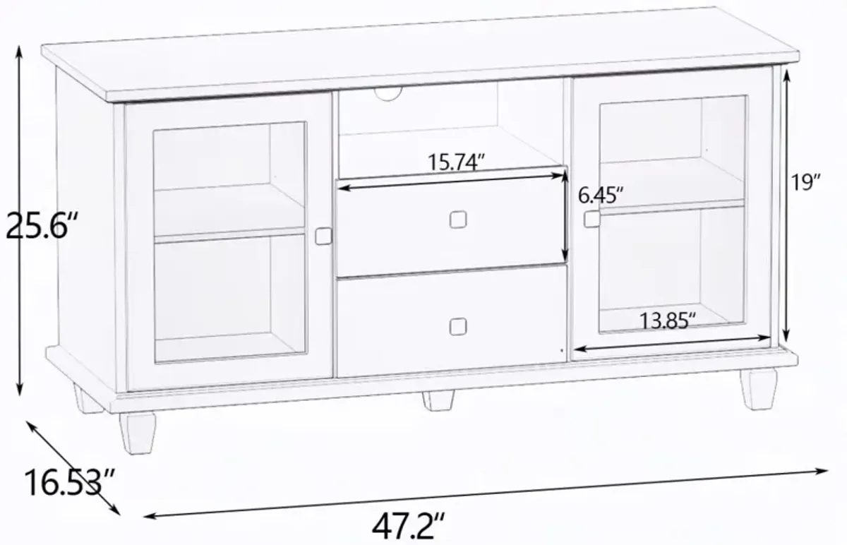 Ultra White Changhong Glass TV Cabinet