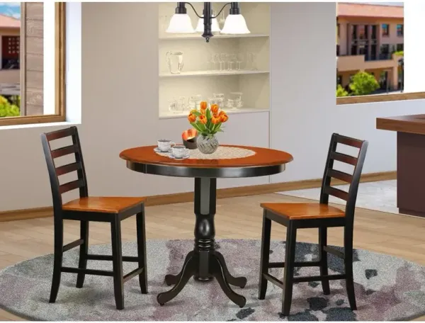 3 PC counter height Dining set - high Table and 2 Dining Chairs.