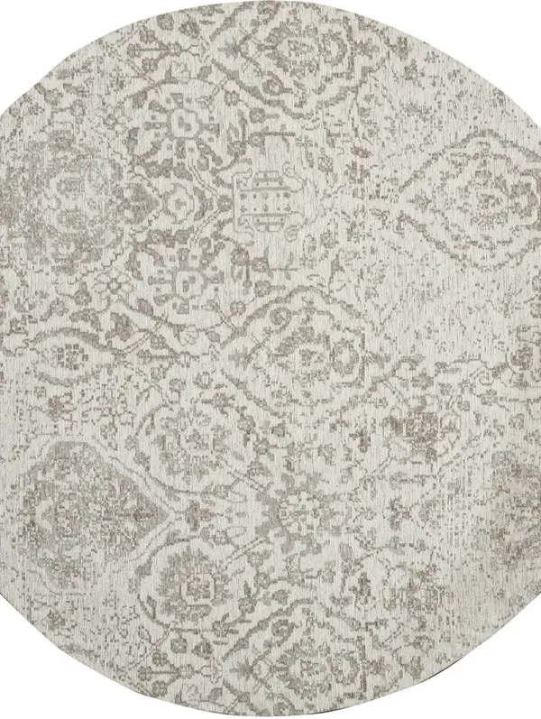Damask DAS06 Ivory 4' x Round Rug
