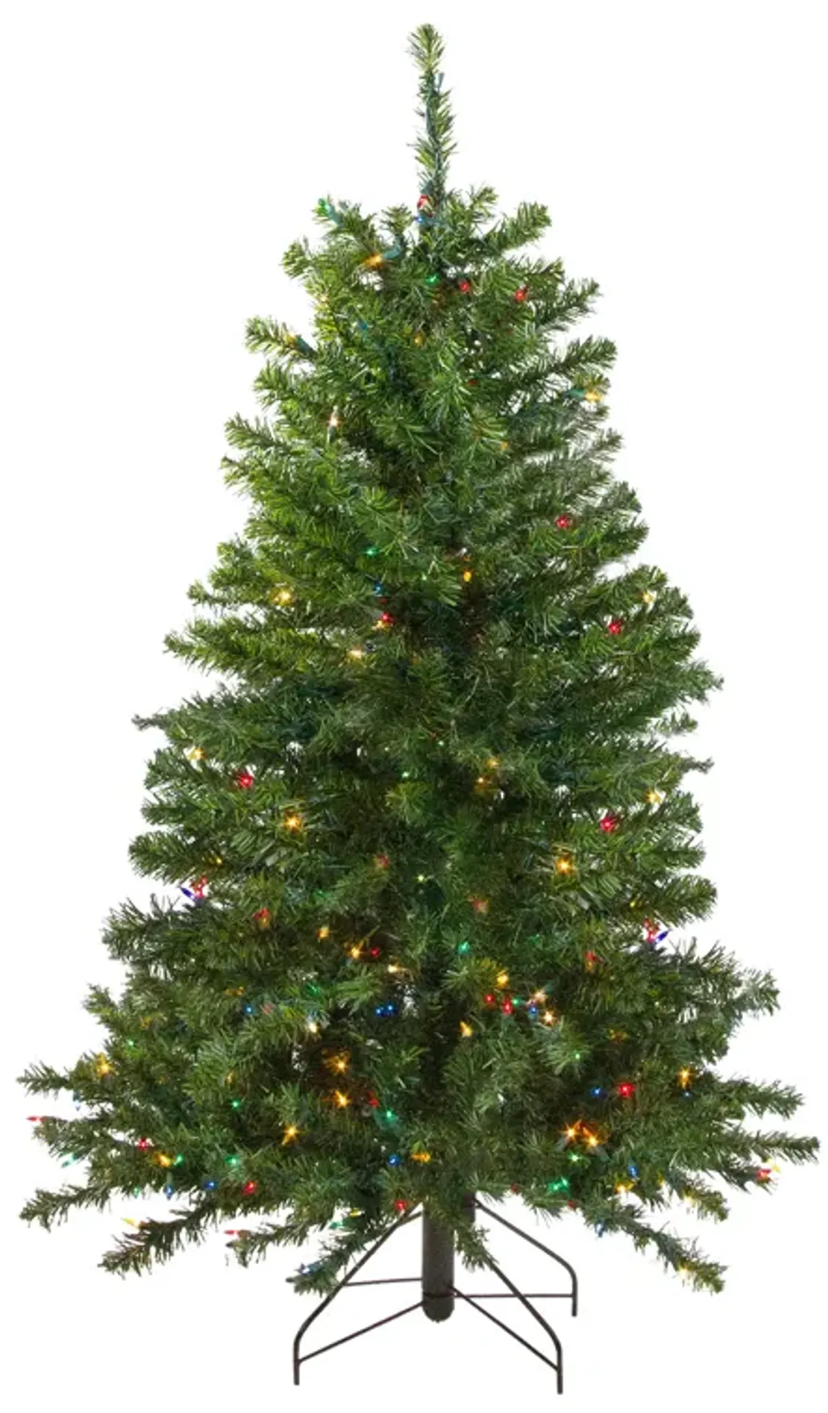 4' Pre-Lit Full Canadian Pine Artificial Christmas Tree  Multicolor Lights