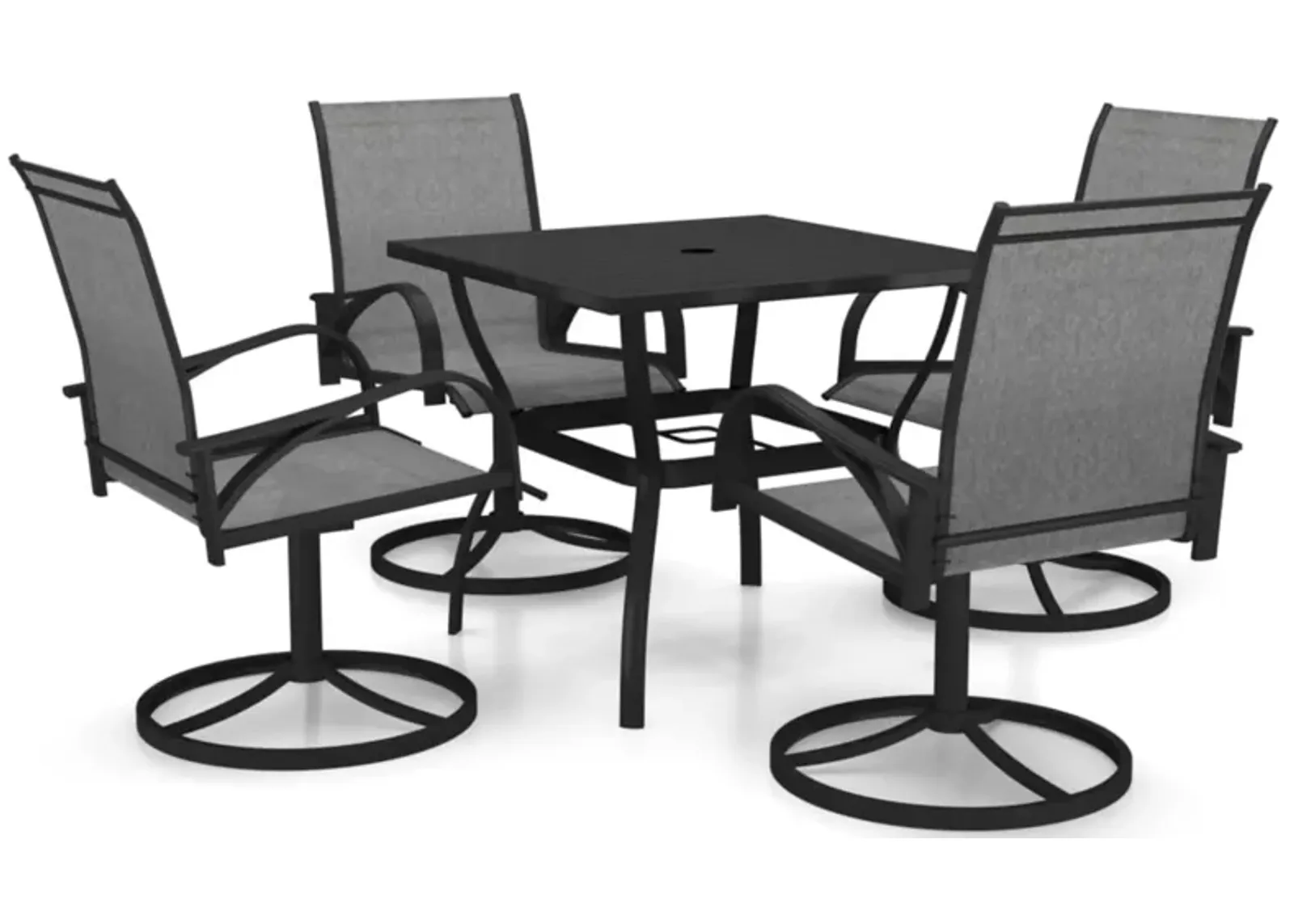 vidaXL 5 Piece Garden Dining Set Textilene and Steel