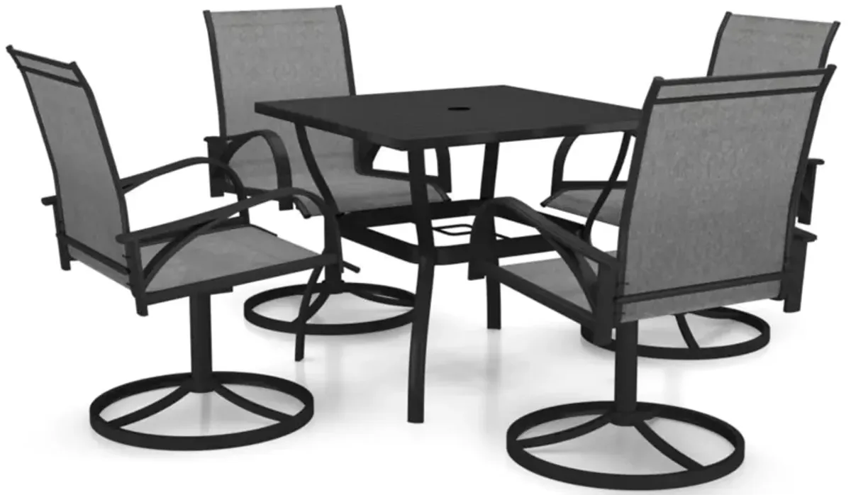 vidaXL 5 Piece Garden Dining Set Textilene and Steel