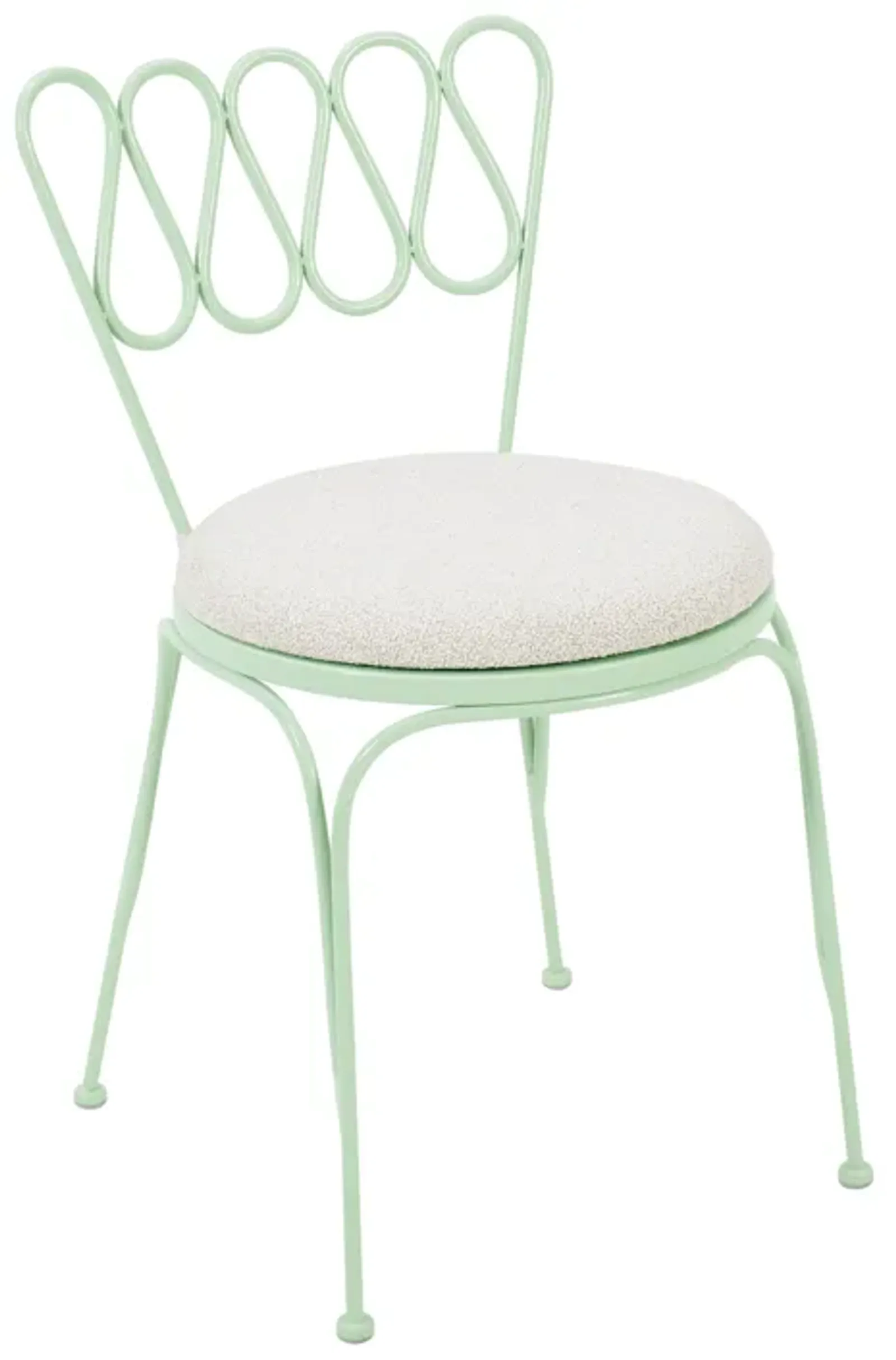 Erica Mint Green Wrought Iron Outdoor Chair