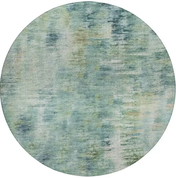 Kochi KC1 Teal 8' Round Rug