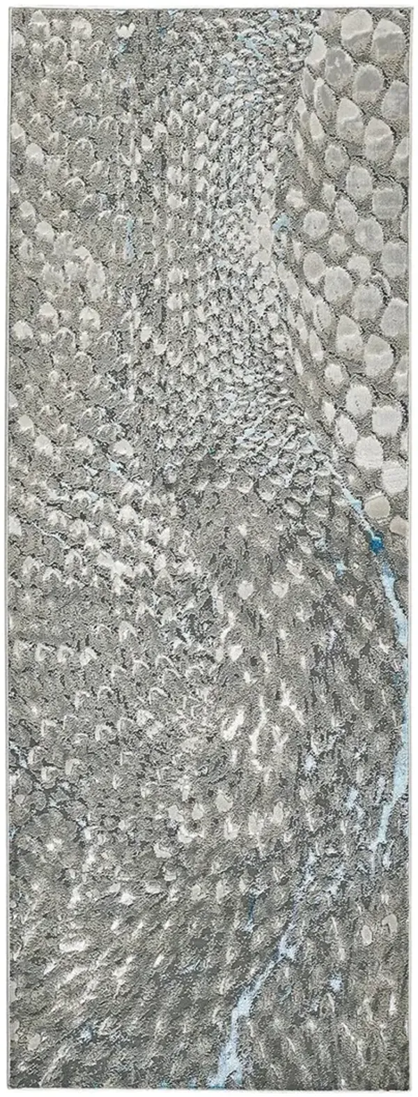 Azure 3403F Blue/Silver/Gray 2'10" x 7'10" Rug