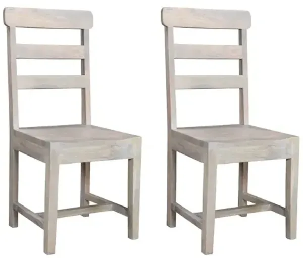 Taran Designs Kenin Solid Wood Dining Chairs (Set of 2)