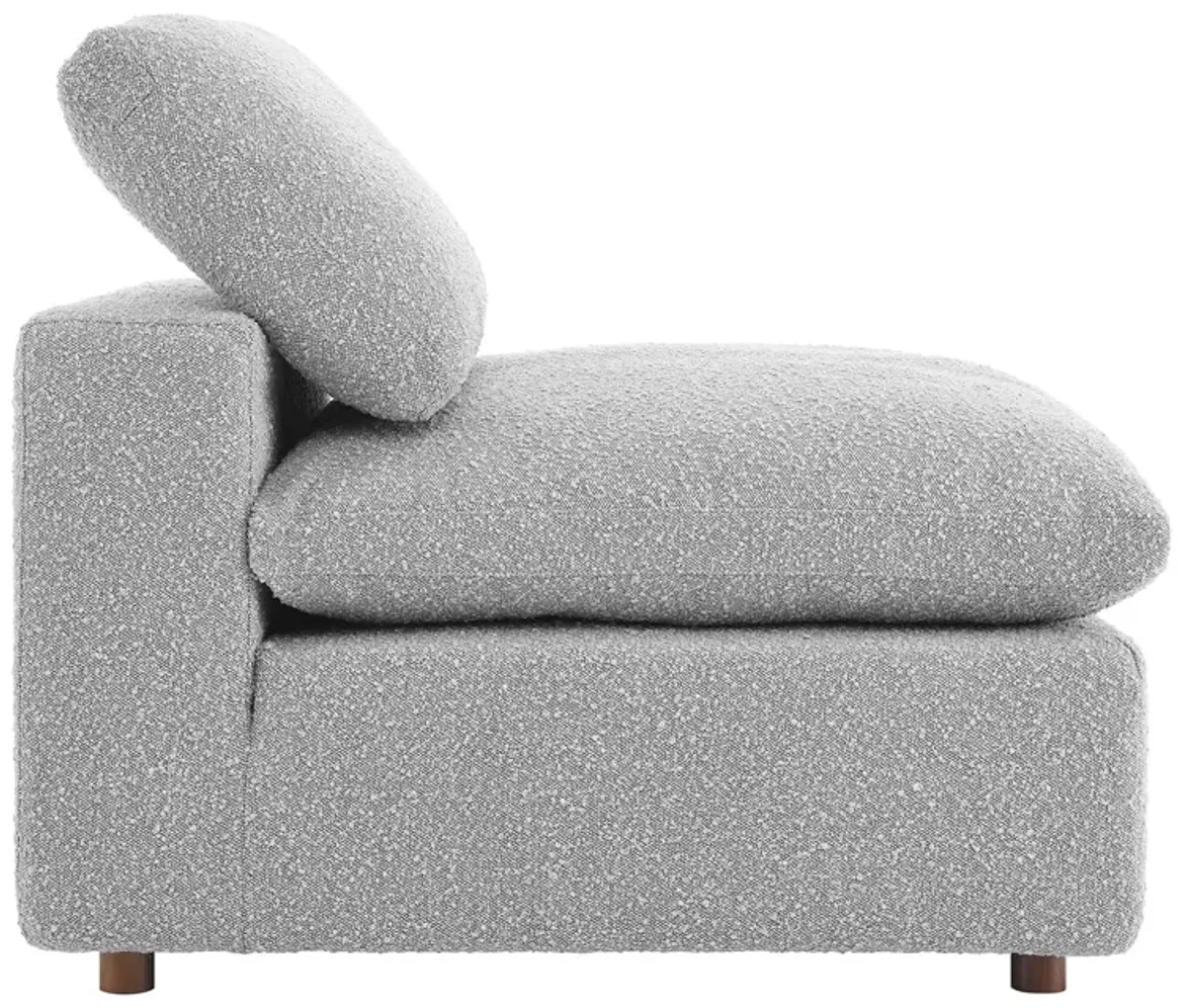 Commix Down Filled Overstuffed Boucle Fabric Armless Chair
