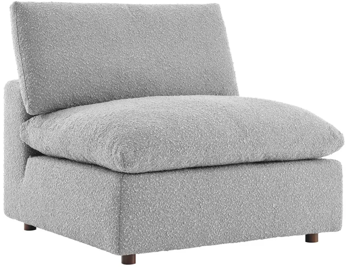 Commix Down Filled Overstuffed Boucle Fabric Armless Chair