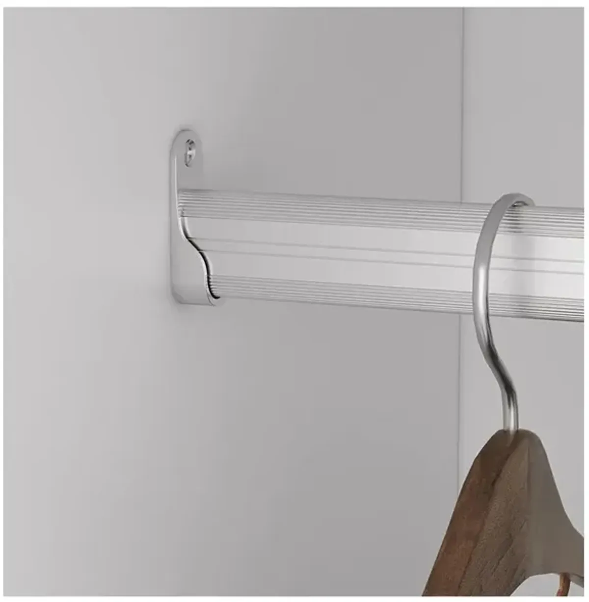 Closet Organizer System with 2 Drawers, ClosetSystem with 3 Hanging Rails