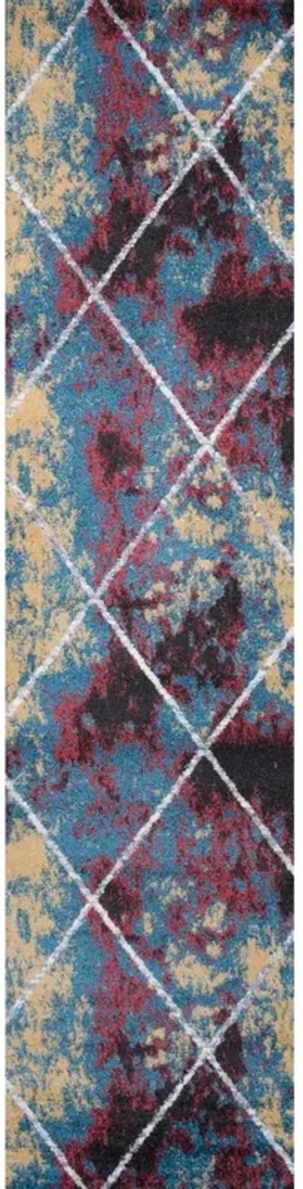 Cole Minimalist Diamond Trellis Area Rug