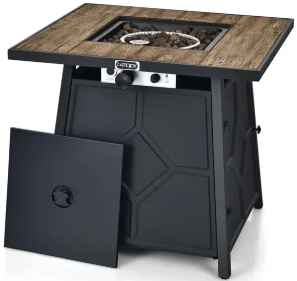 40 000 BTU 28 Inches Propane Gas Fire Pit Table With Cover