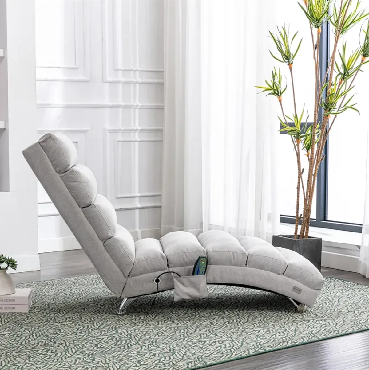 Merax  Linen Massage Chaise Lounge