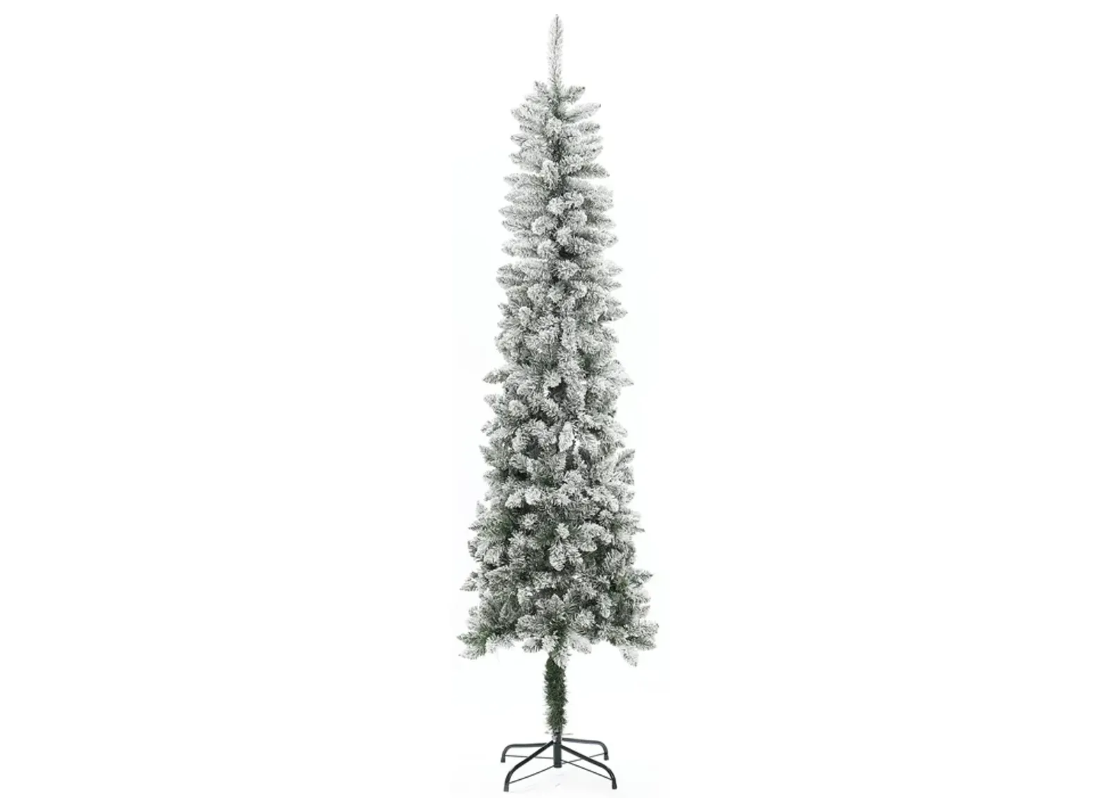 LuxenHome 7.4Ft Pencil Slim Artificial Christmas Tree