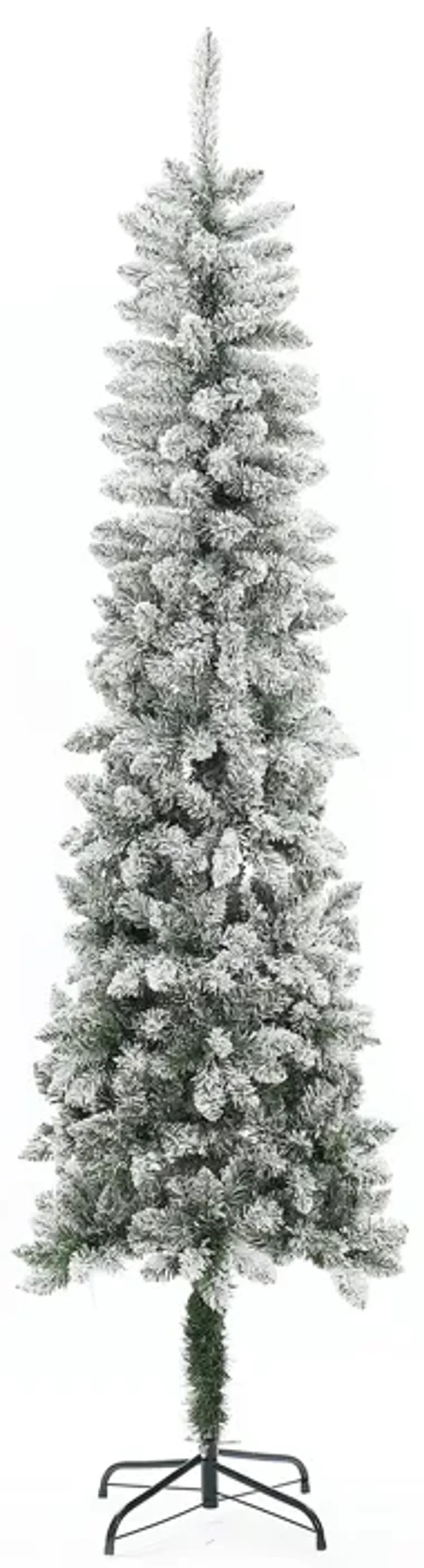 LuxenHome 7.4Ft Pencil Slim Artificial Christmas Tree