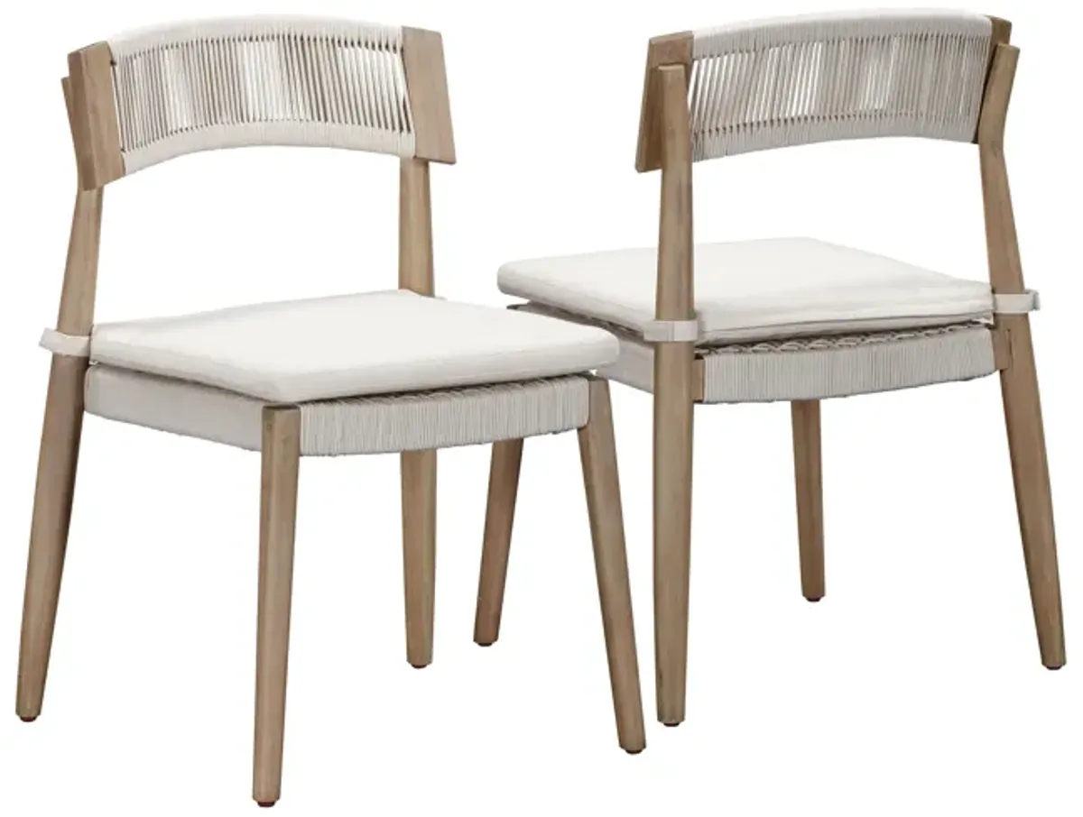 Gata Cream Outdoor Dining Chair - Set of 2