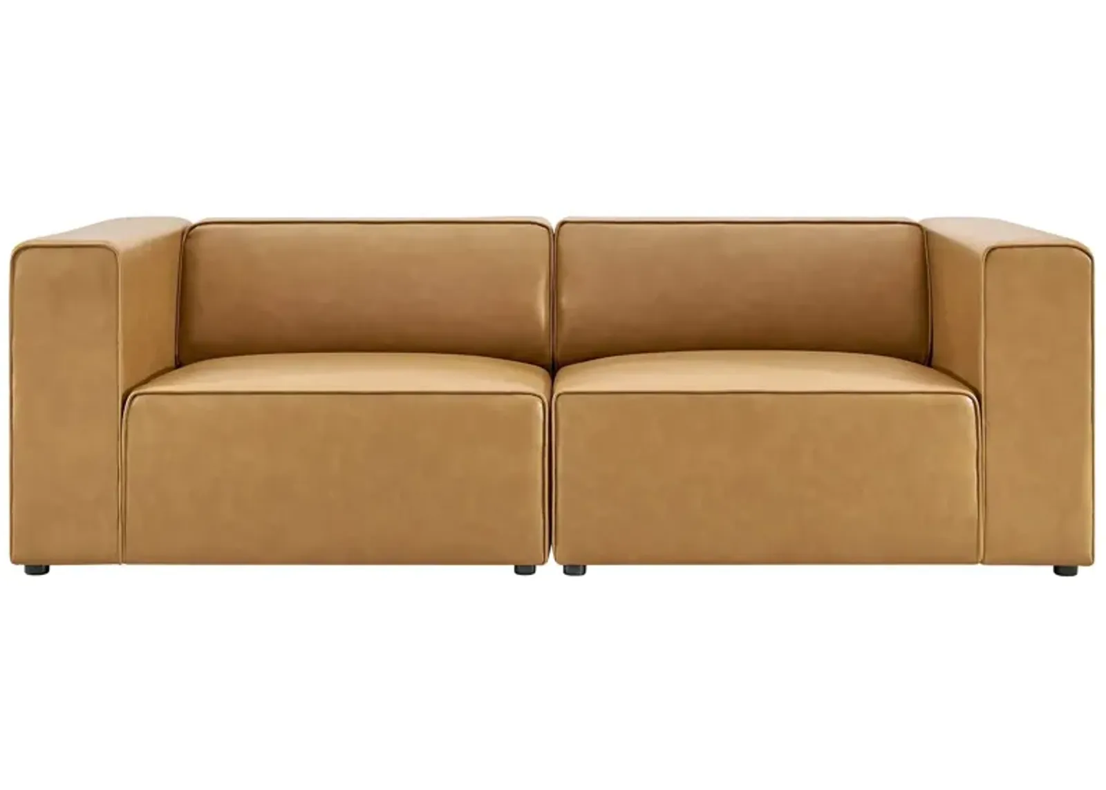 Mingle Vegan Leather 2-Piece Sectional Sofa Loveseat