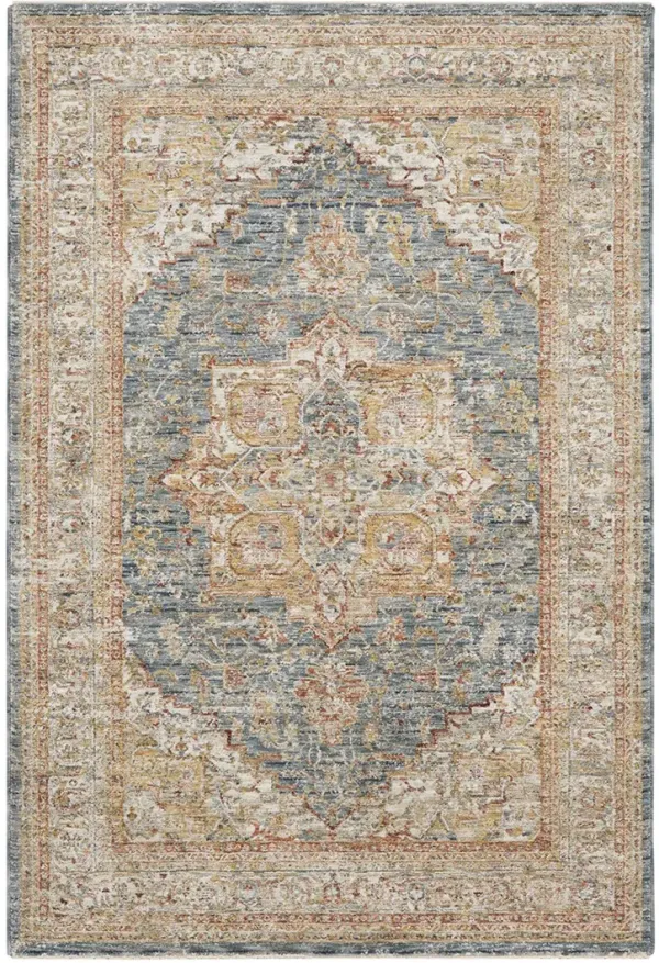 Sahar SHR06 Ivory/Blue 3'11" x 5'11" Rug