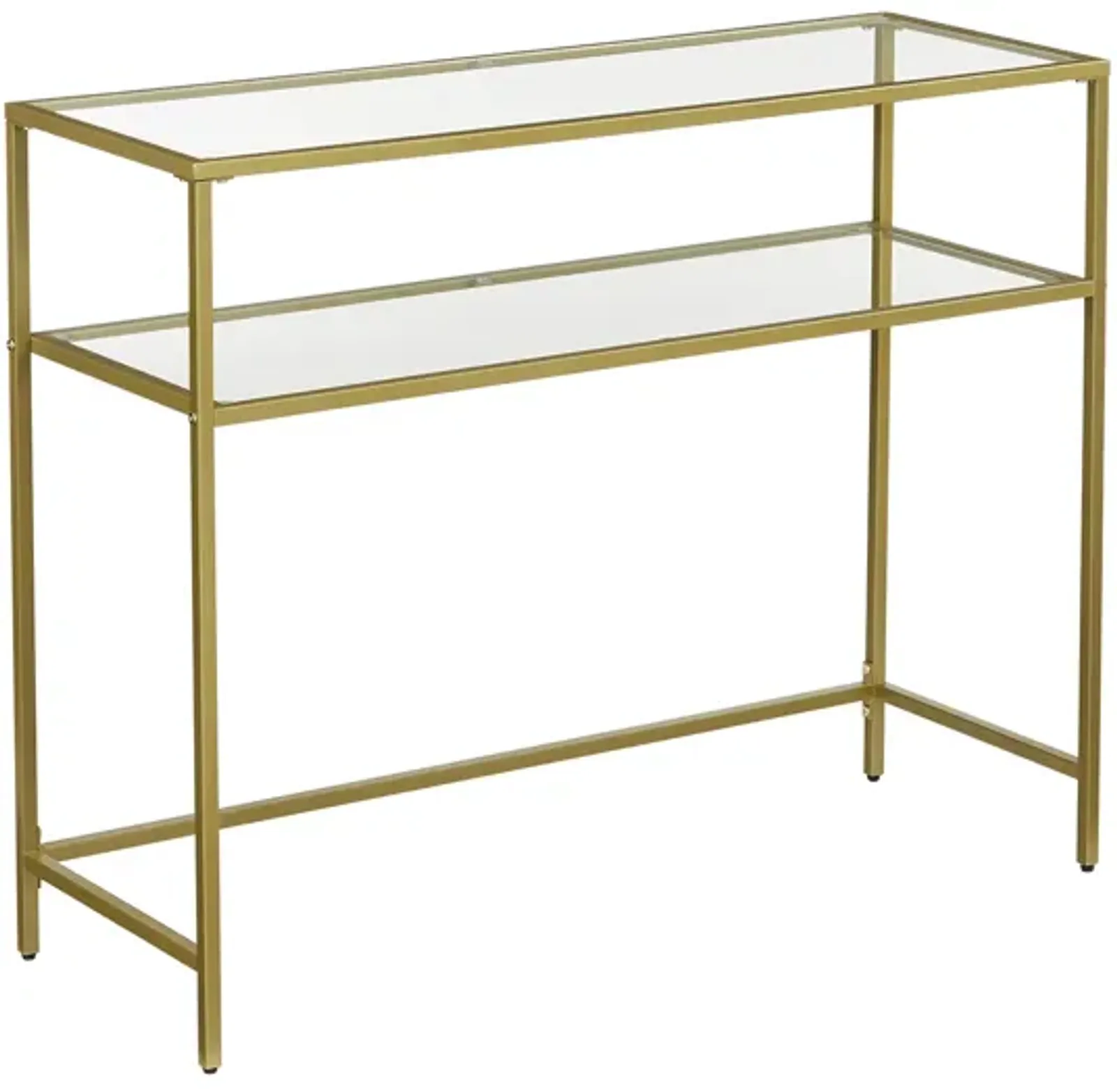 Elegant Modern Console Table with Tempered Glass - Versatile for Entryways